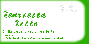 henrietta kello business card